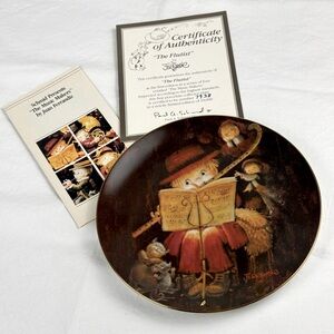 1981 Schmid Juan Ferrandiz "The Flutist" Collector Plate 1st Music Makers Series